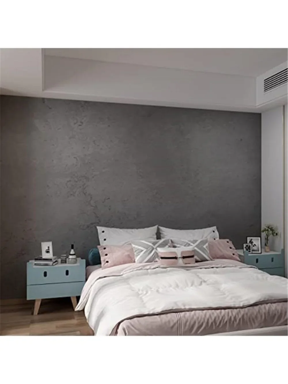 Dark Gray Concrete Peel And Stick Wallpaper Matte Contact Paper 38 Sq Ft Vinyl